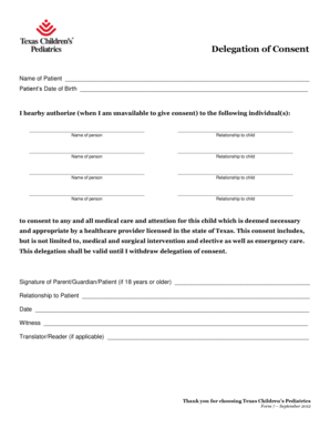 Texas Children's Doctors Excuse 2012